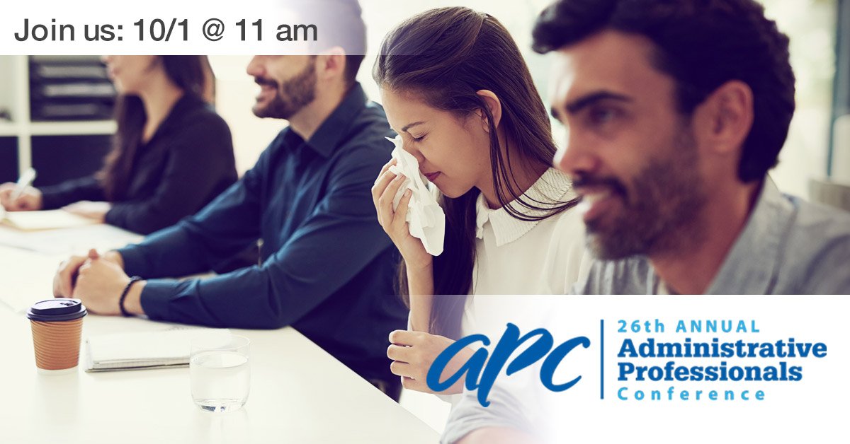 StaplesStores's tweet image. Here’s a not-so-fun fact, #APC2018: Your desk has 400x more germs than a toilet seat. Learn how to fight back at our session on workplace wellness, led by Staples expert @RileyQDoherty on 10/1 at 11 am. @asapadmns #WorkplaceWellness