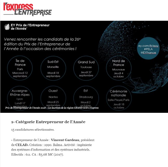 Très heureux d'avoir reçu ce prix! Merci à l'ensemble des collaborateurs pour leur implication au quotidien!
Rejoignez la #TeamCELAD