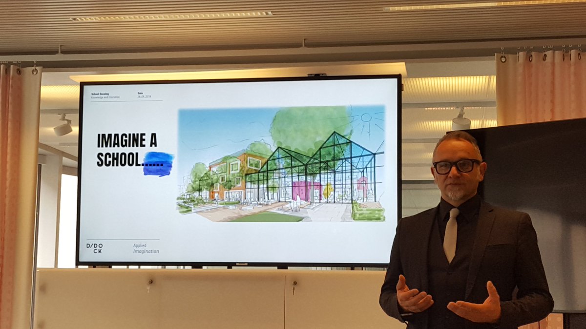 SFbericht's tweet photo. Inspirerend verhaal van @FMessori @DDockdesign over school van de toekomst. Winnaar prijsvraag @Onderwijsrdam https://t.co/QxVJyuvCIP