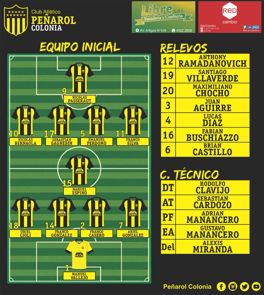 capcolonia's tweet photo. ⚽💛🖤
#Futbol
#LigaDeColonia
#CAPColoniaFutbol
#CAPColonia
#VamoManya https://t.co/O5VwJHC5Ic