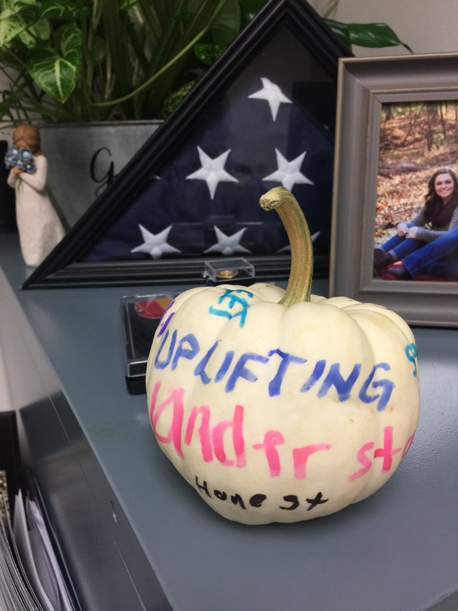 A little team bonding a today’s staff meeting. Recognizing positive attributes/strengths in our co-workers. #thankful