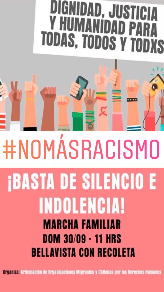 inglespaciente's tweet photo. #NoMásRacismo 
Este domingo estaremos acá👇🏿👇🏽 https://t.co/0T6ieQvuUf