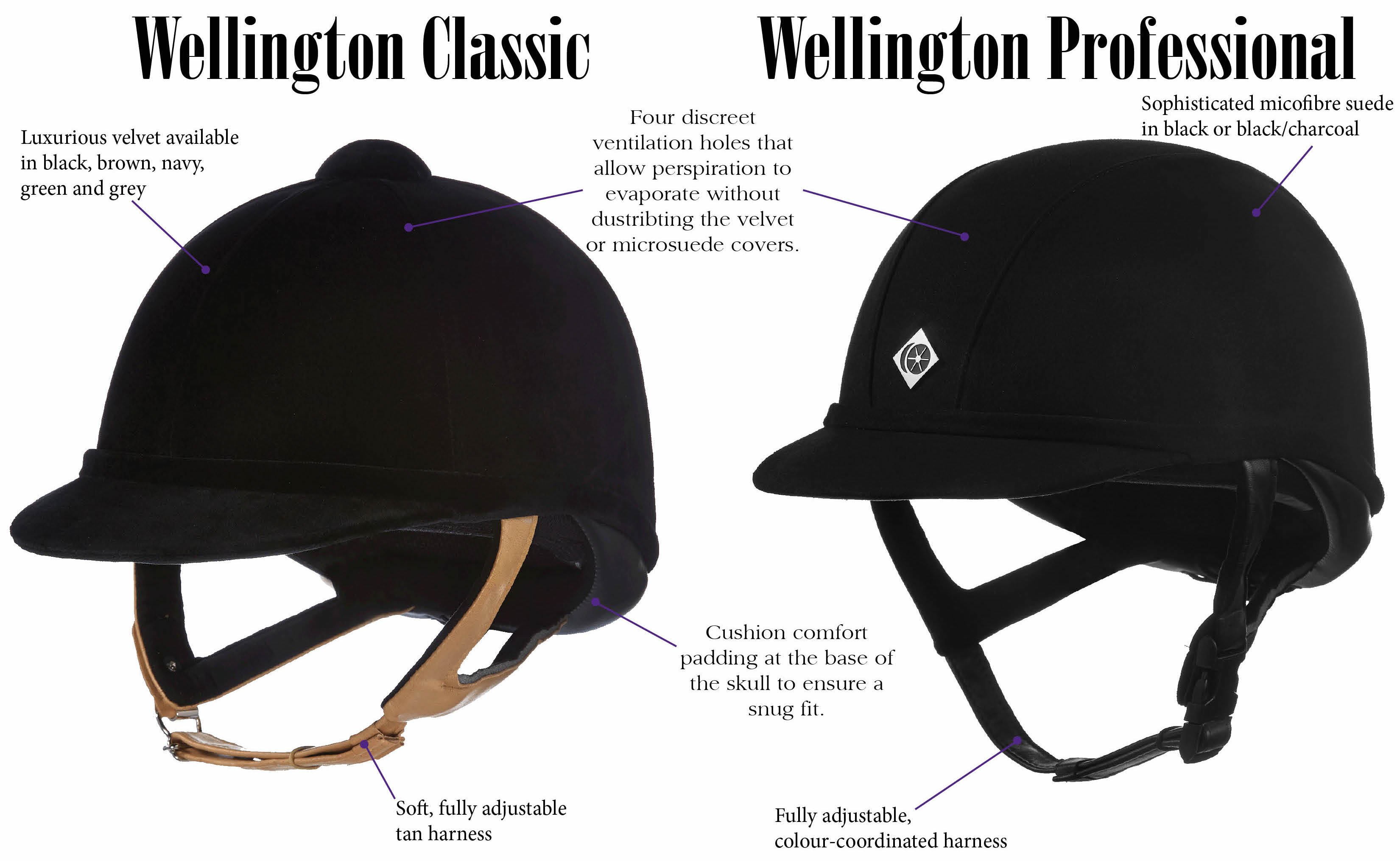 Charles Owen Wellington Professional Riding Hat 