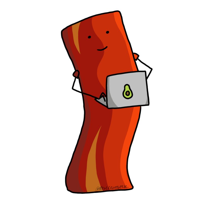 reverentgeek's tweet photo. Bacon Developer #FoodieDev #FullSnackUniverse /cc @bitandbang https://t.co/aX0T8jF1wm