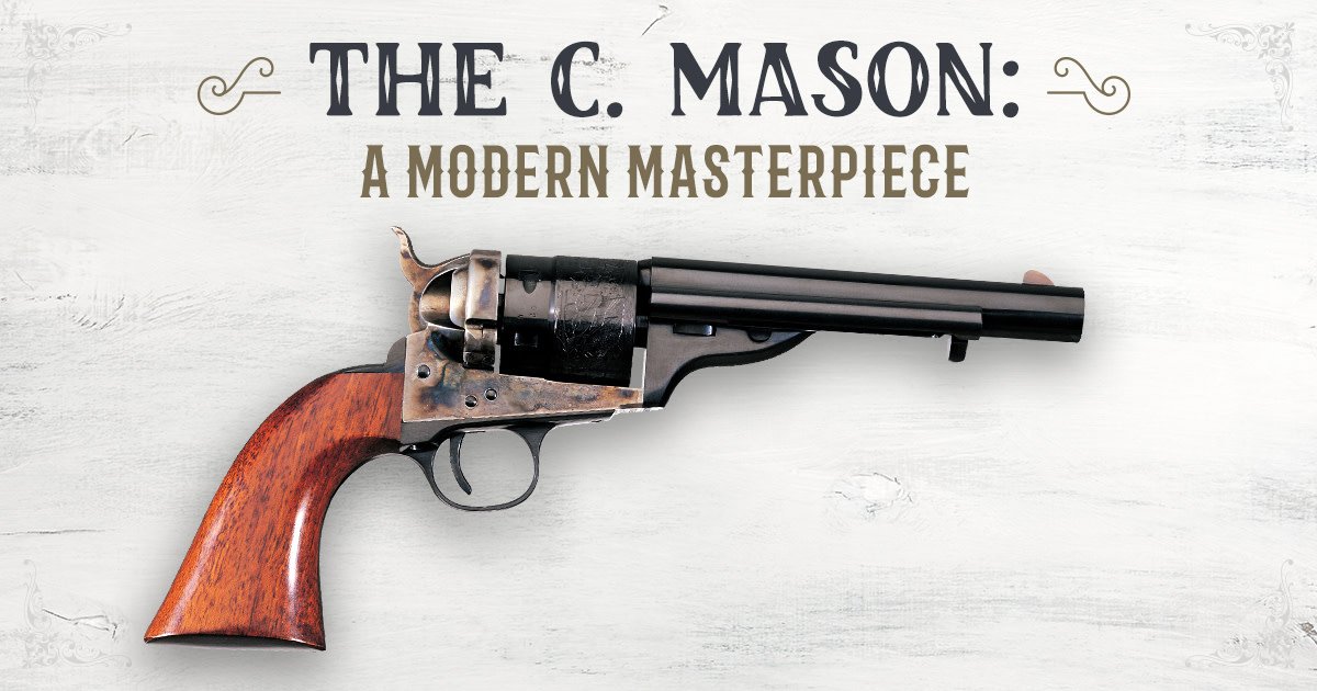 TaylorsFirearms's tweet photo. Masons carve masterpieces out of stone. The C. Mason #CartridgeRevolver is something of a masterpiece itself. Steel backstrap, octagonal barrel, large Army grip—meticulously crafted.
Amp up your #Revolver game: https://t.co/8lx0dumRCG https://t.co/kfUXlL5bf8