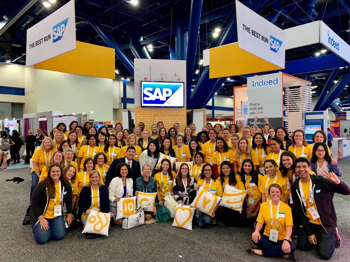 SAP colleagues from over 30 offices uniting <a href="/ghc/">Grace Hopper (GHC)</a> to celebrate women in tech #wearehere #ghc18 #lifeatsap