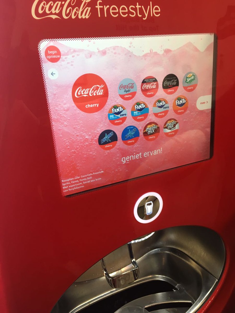 kriscroes's tweet photo. Finally bumped into the @ccfreestyle machine at the new @FiveGuys chain in #TheHague. Real-time DATA and interactions with 170+ flavors can be captured and analyzed, which drove the bottling of Sprite Cherry. You see a Machine, I see a Data Asset.
#BigData #ConsumerBehavior https://t.co/LaOGiumpZj