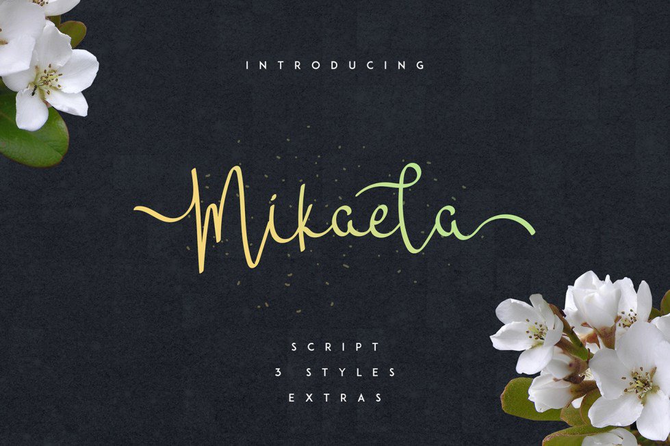 Mikaela Script - fontslots.com/mikaela-script/