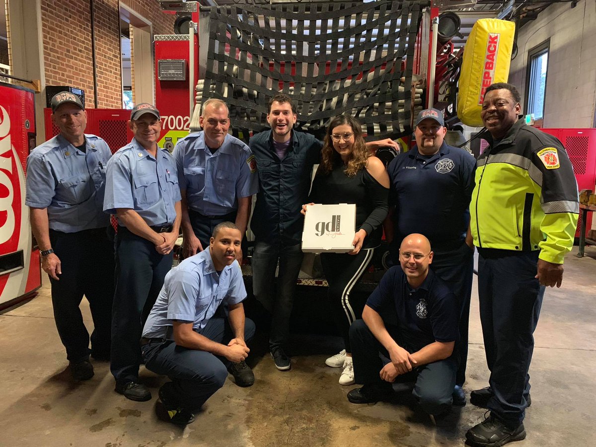 Mix1065FM's tweet photo. @ReaganWar and @bethany44 had a blast last night with #engine27 and #truck26. Bethany even went out on a call! We hope you enjoyed your @gdlitalian @HorseshoeBmore dinner drop! #Mannasotamanor #firehogs 🚒 https://t.co/MMamKKym4O