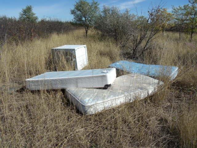 SDGameFishParks's tweet photo. SDGFP Conservation Officers are asking for your help.  This past week this garbage was deposited on the Gutenkauf game production area northwest of Pierre, if you have any information you are encouraged to call 1-888-overbag or Conservation Officer John Murphy at 605-730-1571. https://t.co/rDAKDAAsi4
