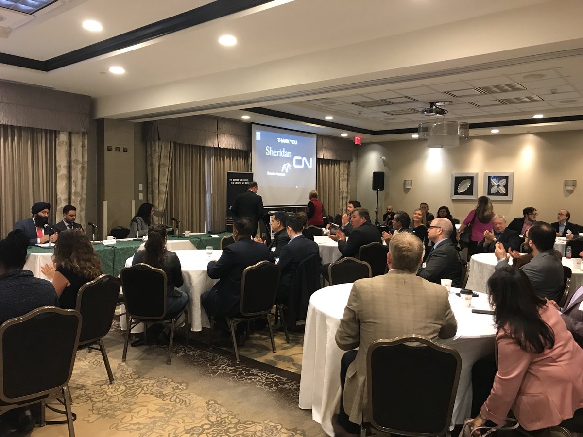 BramptonBOT's tweet photo. Starting the morning with our Provincial Issues Forum 2018 to learn how provincial issues will impact your business. #provincialissues #forum #brampoli #onpoli #business #bramptonbusiness https://t.co/cHjebzyCBC