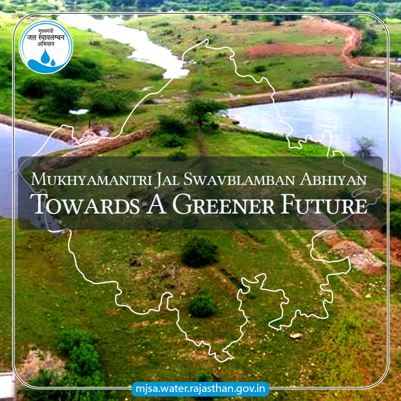 MJSARajasthan's tweet photo. #MJSA is not just limited to the construction of water structures. Along with Water Revolution, the scheme has also given birth to ‘Green Revolution’ in the state. To know more, click on: https://t.co/7Yl3PVS0Oe https://t.co/qXMtOaaqV0