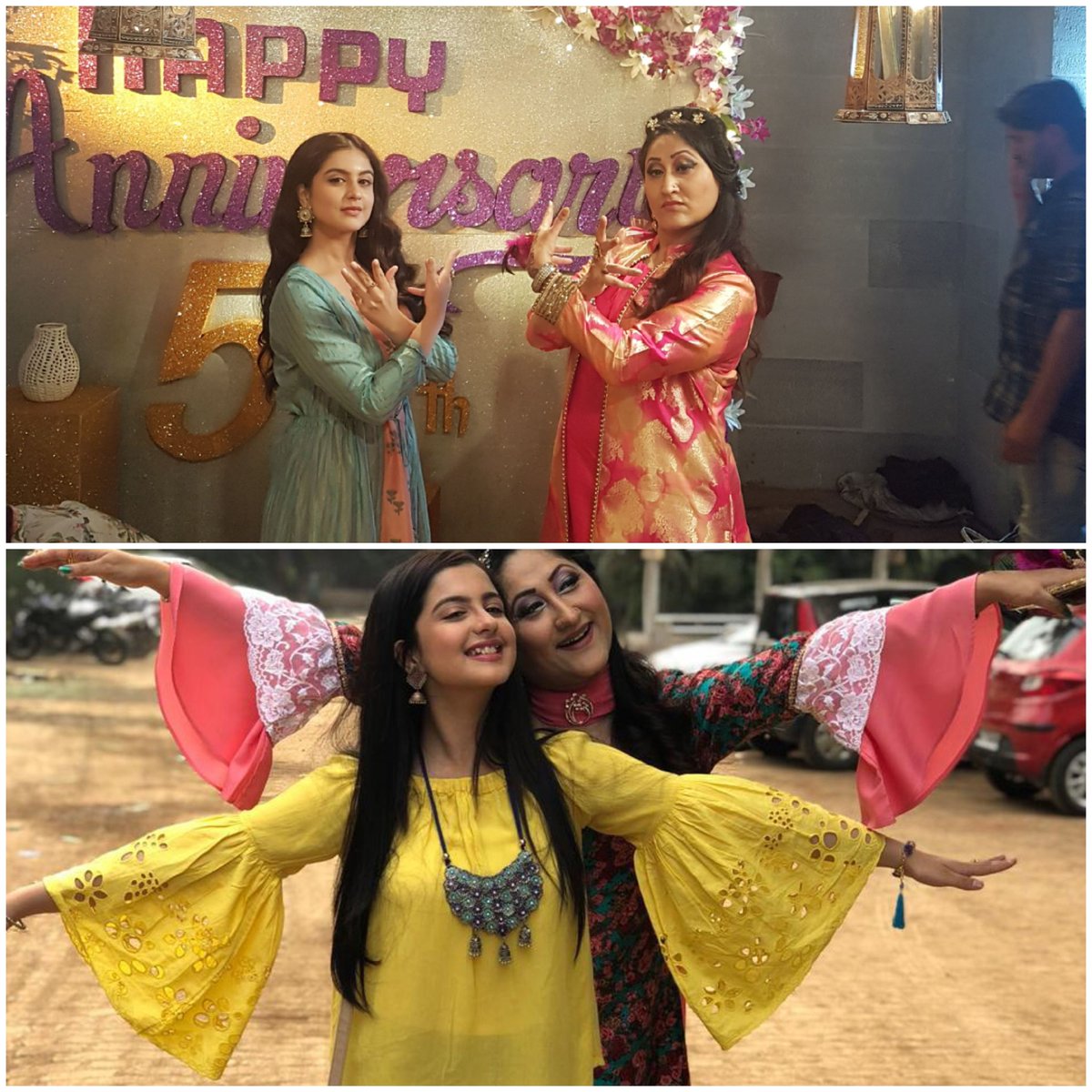 jayatibhatia7's tweet photo. #BoundbyHate...#Aadhya &amp; #thefamousRoopaMittal cant stand each other but they dress up so similar..#Internetwalalove @ColorsTV ..#onsetmasti https://t.co/B4jiekKae2