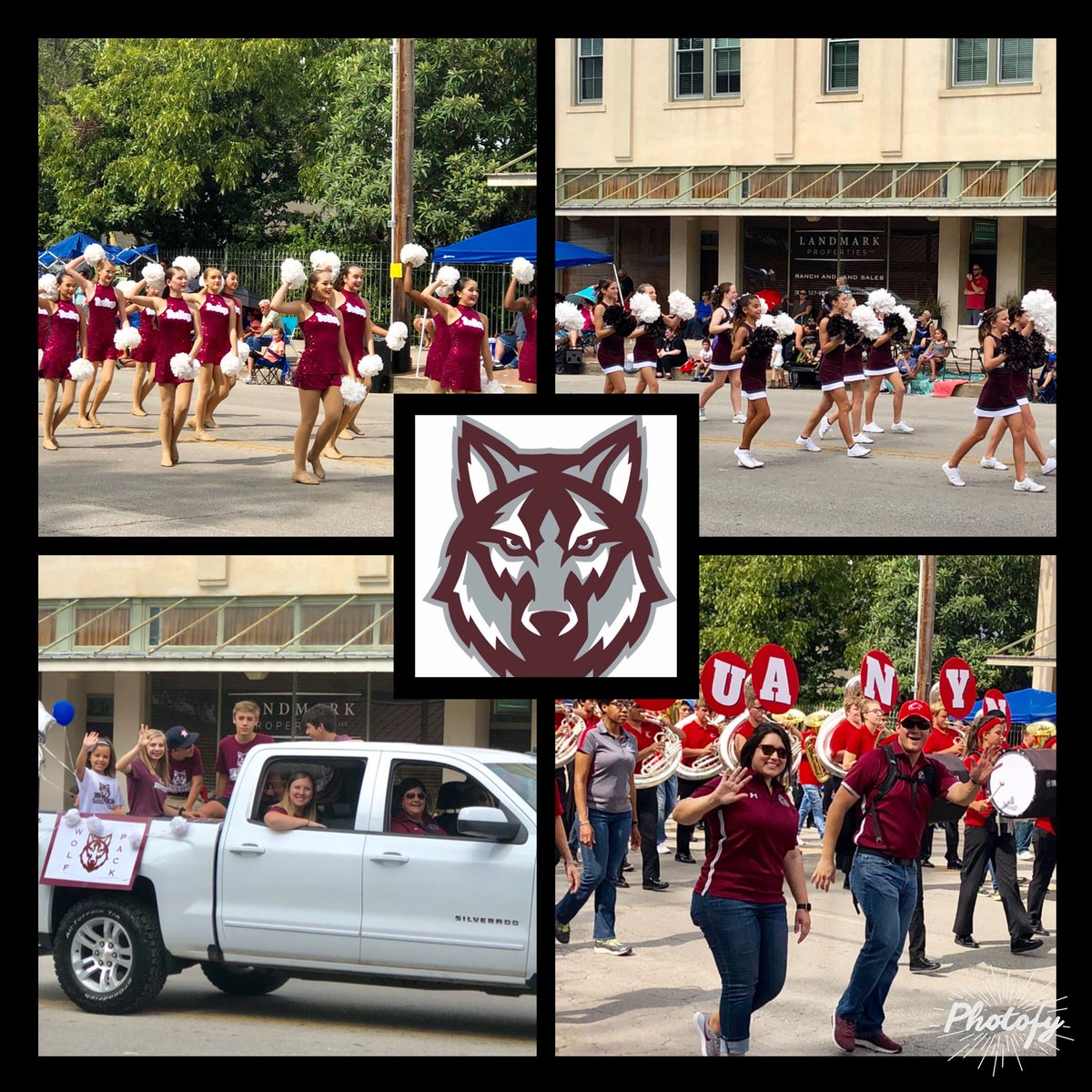 AllisonR2528's tweet photo. Comal County Fair Parade! Great job Canyon Cougars and Danville Wolves!! #comalcountyfair #danvillewolves #canyoncougars @reynolds_ernie @juliecronkhite @DanvilleMiddle https://t.co/P0ZlAVzgPW