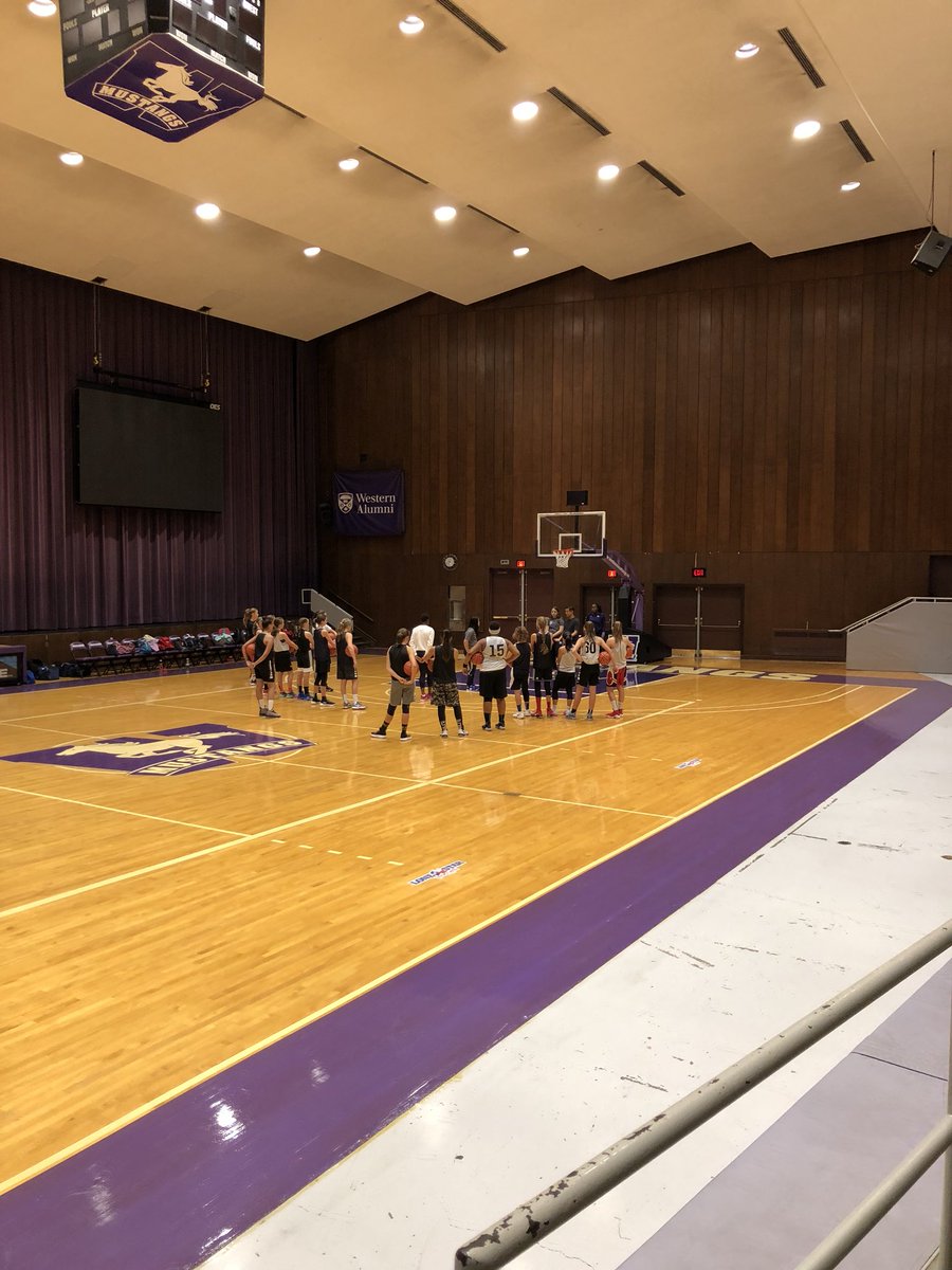 The 2018 Western girls clinic is underway at Alumni Hall! #CommunityEngagement #girlsbasketball