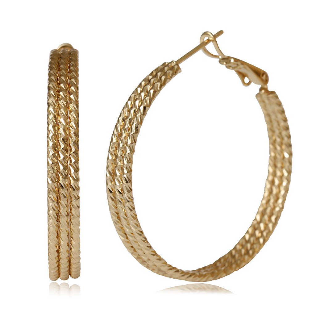OlenataBoutique's tweet photo. Gold plated hoops Earrings with Laser Sparkle Cut (35 mm). Free shipping to US address. Fast delivery. https://t.co/TzG6px7tkX
#Fashion #Jewelry #GoldPlated #Earrings #TwistedHoops https://t.co/gopqVR4Naf
