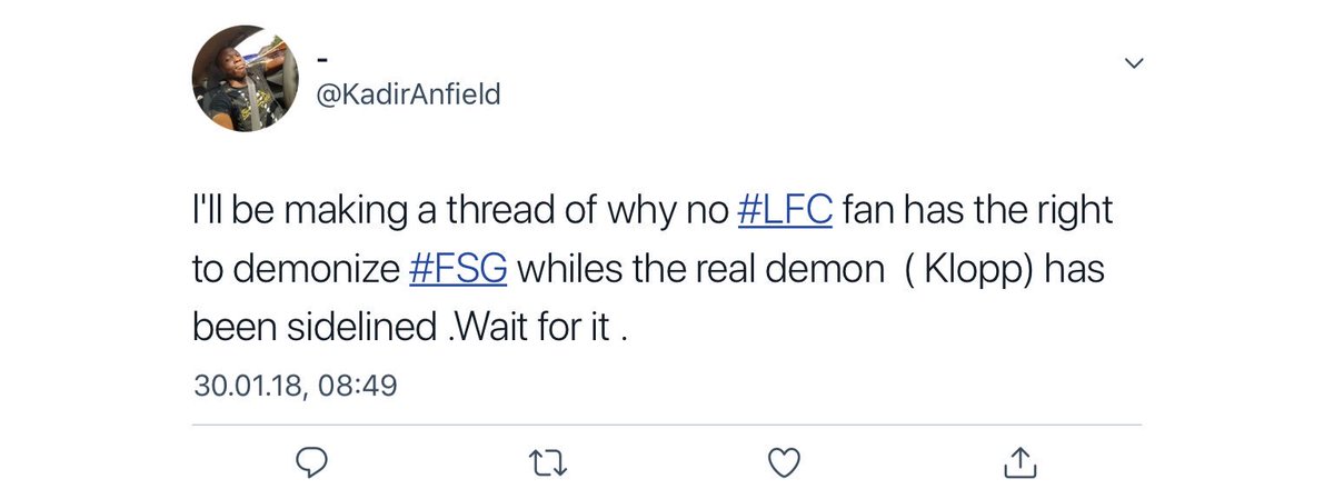 Demonizer4's tweet image. Hey @KadirAnfield, we know you were “making a thread on why no #LFC fan has the right to demonize #FSG whiles the real demon (Klopp) has been sidelined.” 

We aren’t quite sure what you mean.

That said, we are in charge of all lucifercation.

Don’t forget it. 

#demonize #Cher