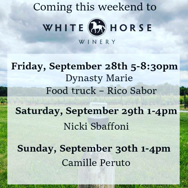 WHWwinery's tweet photo. Fall is finally here and with it comes crisp, cool weather! Come into White Horse Winery, get a glass of your favorite wine and grab yourself a firepit...we have an awesome line up for you this weekend! 🍷#liveatwhitehorse #visitsouthjersey #vawr #drinklocal #whitehorsewinery https://t.co/YSKka4YaiC