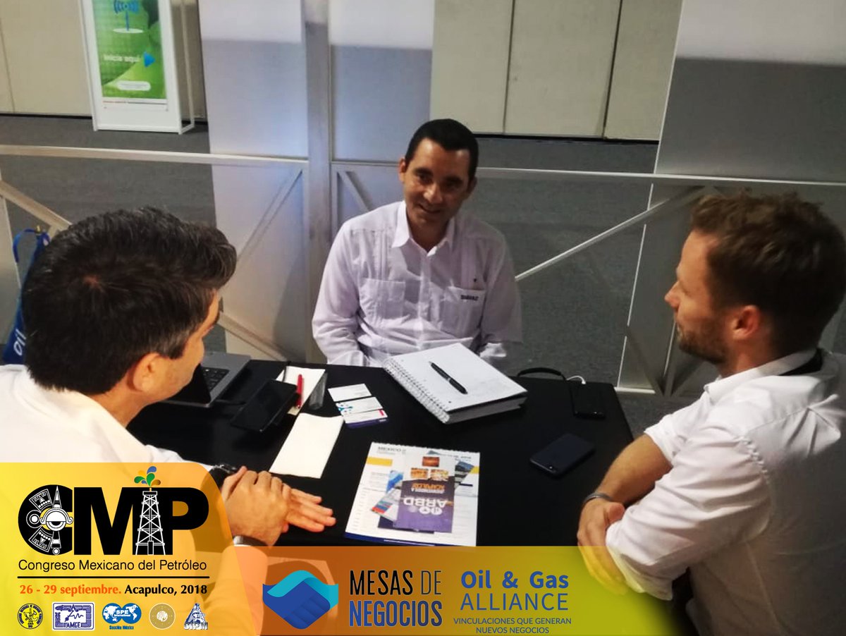 oilgasalliance's tweet photo. Visita nuestro Stand en el @CMP2018_oficial, en el, observarás diversas Mesas de Negocios con diversas empresas del sector energético.
#CongresoMexicanoPetróleo #CMP18 https://t.co/jtfhbMXZWJ