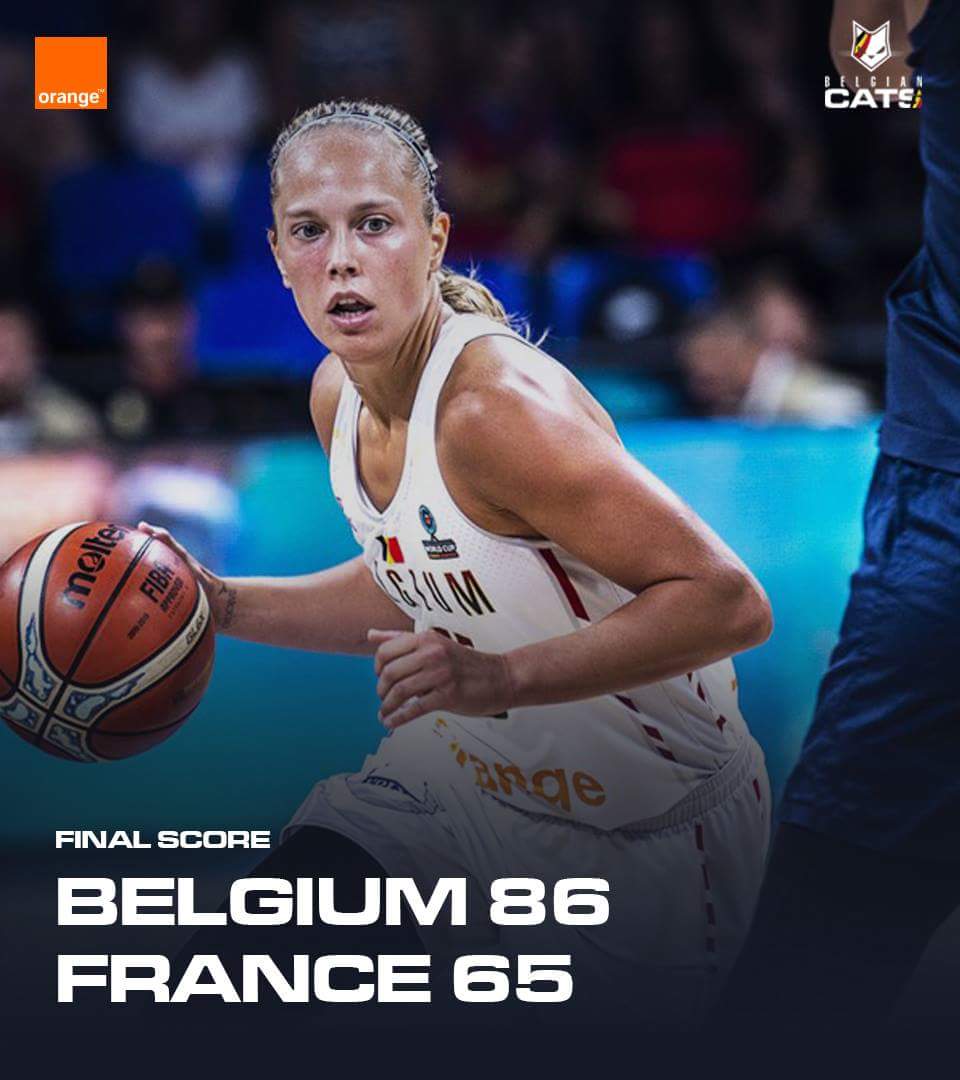 TheBelgianCats's tweet photo. 🇧🇪😼 @usabasketball, here we come 💪🏽 We advance to the semi-finals of #FIBAWWC after a convincing W over @FRABasketball

🔥 @MestdaghKim (23 pts, 6 reb, 3 ast, 
🔥 @JulieAllemand (11 pts, 13 ast, 2 reb, 1 stl) 
🔥 @EmmaMeesseman (16 pts, 9 reb, 3 stl)
#daretobelieve https://t.co/SBUMAFIyvQ
