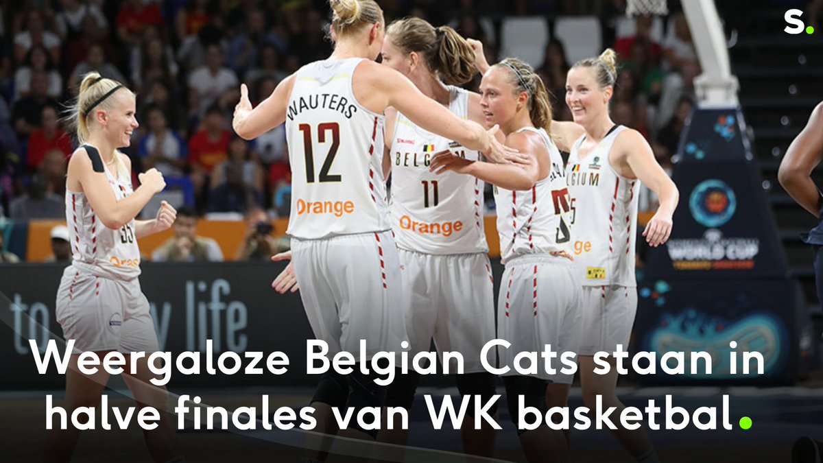 sporza's tweet image. .@TheBelgianCats geven basketballes aan Frankrijk en staan in de halve finales van het WK! 💪 api.sporza.be/permalink/web/…