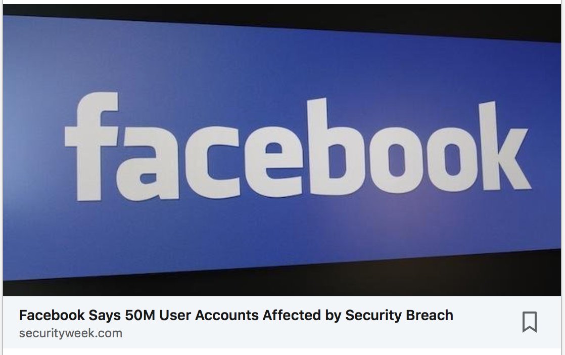 #Facebook Says 50M User #Accounts Affected by #Security #Breach
lnkd.in/ezhFtdm