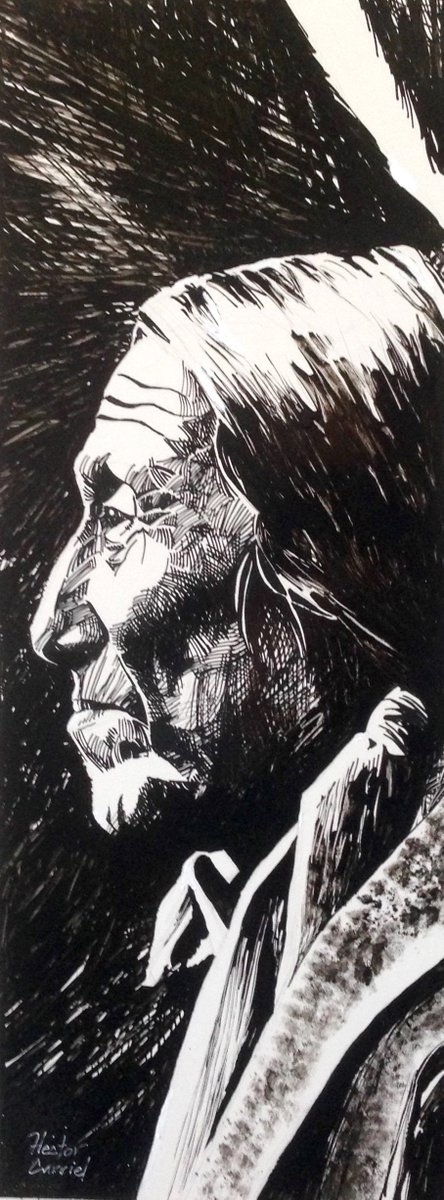 'Medicine Joe' Portrait 8x19 inch, ink on white mesonite board.
#portrait #NativeAmerican #ink #art #southdakota @SouthDakotaArts @nativeameric_dp @NativeAmericaTV @NativeAmPhotos