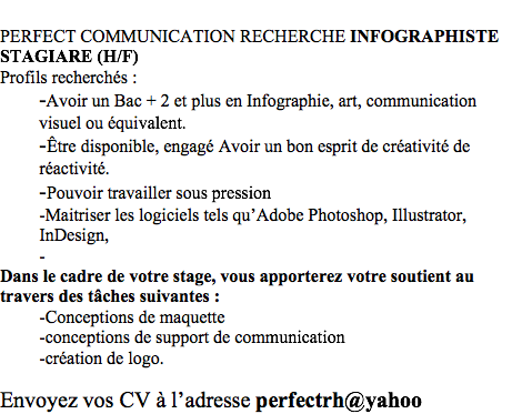 perfectcommuni4's tweet photo. PERFECT COMMUNICATION RECRUTE INFOGRAPHISTE STAGIAIRE
#perfectCommunication
#recrutement https://t.co/NjgKJU5CwZ