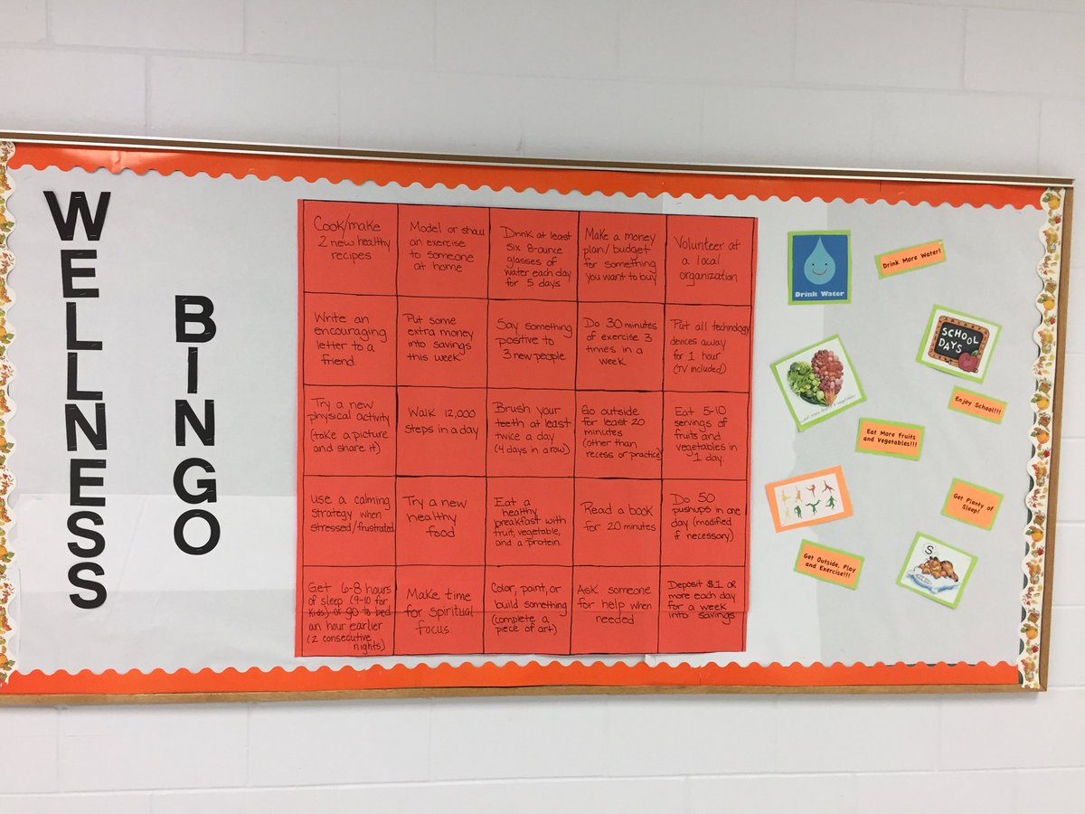 ThomasAdamakos's tweet photo. Coming soon to PES- The Wellness Bingo Challenge. Great ideas to keep us healthy. #PESseptember18 https://t.co/OCevYa87Ea