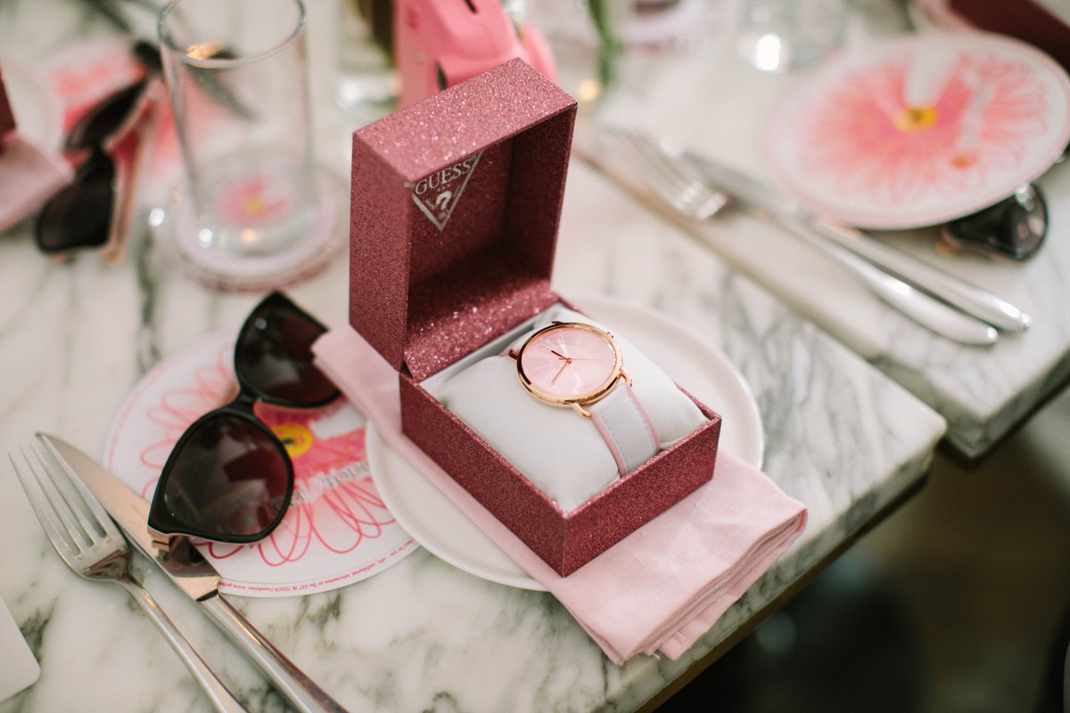 GUESS's tweet photo. Brunching for a cause 💕🥂 #GUESSWatches is proud to partner with @GetInTouch Foundation for #BreastCancerAwarenessMonth this October. See the #GUESSbabes who joined us for brunch in NYC to help raise awareness!

Learn more at https://t.co/Es5QFdtsaL 🎀 https://t.co/dOJoKJVpJQ https://t.co/JQOoXrJgu5