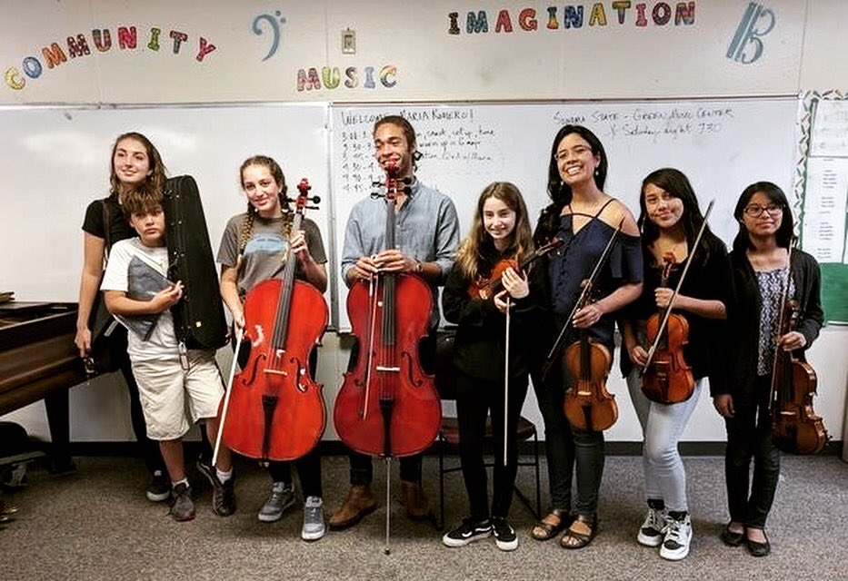 Another great day with <a href="/vmmfsonoma/">Valley of the Moon</a> Apprentice Laureate Maria Romero coaching the Valley Vibes Orchestra, a Sonoma-based youth orchestra inspired by the El Sistema program. Her education in the original El Sistema in Venezuela made her a very special guest for this local program.