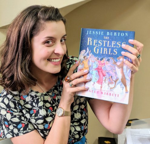 LMXgirls's tweet photo. Thanks to alumna Jessie Burton (1993-2000) @jesskatbee for dropping into school &amp; delighting Year 7 with news of her first children's title, The Restless Girls, published 27 Sept. Details here https://t.co/7n35J8tIfg Signed copies  at @nomadbooks Fulham Road; also on @audibleuk https://t.co/0fI6rHqMhx