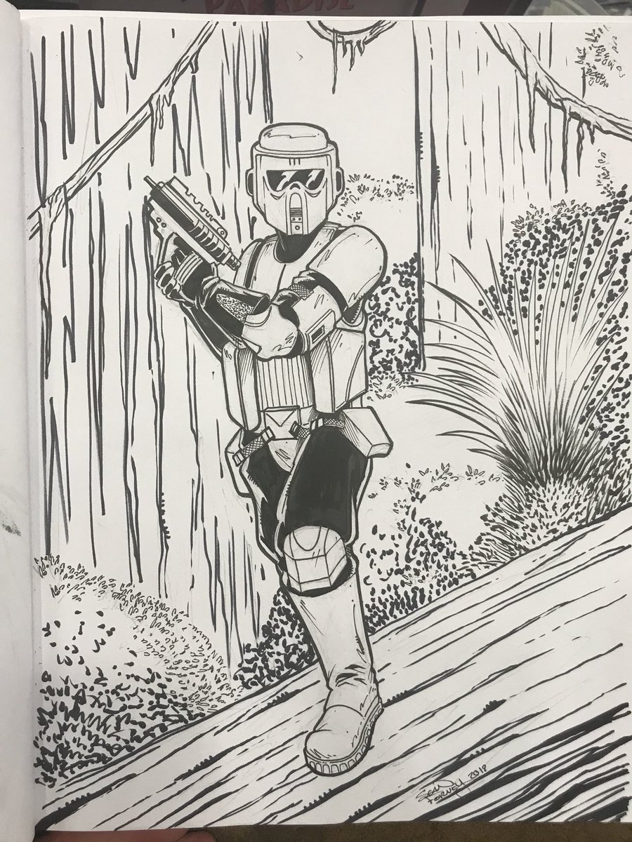 SeanForneyArt's tweet image. Scout Trooper sketch from @baltimorecomics #starwars #501st #bcc2018 #baltimorecomiccon