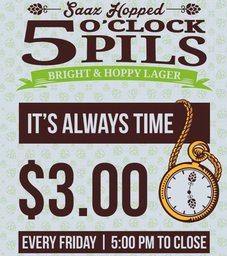 craftyladyy's tweet photo. @SaintArnold 5 o’Clock Pils is $3 from 5-close every Friday @nobipub ...just saying https://t.co/1DZW6LpRFG