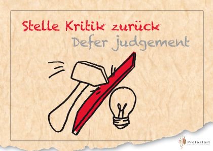 #designthinking Regel #4

Lass dich auf neue Ideen ein. Es gibt kein richtig oder falsch, alle Ideen sind willkommen.