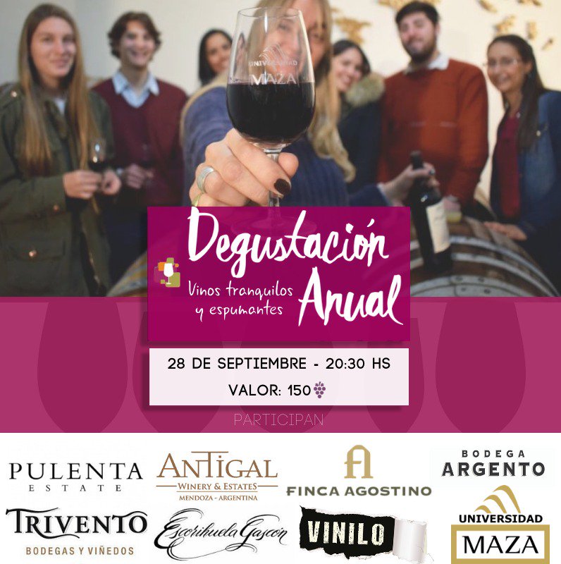 Hoy terminamos la semana de la mejor manera en <a href="/UMazaOficial/">Universidad Maza</a> ¿te prendés? 🤙🏼🍷
#DegustaciónUMAZA