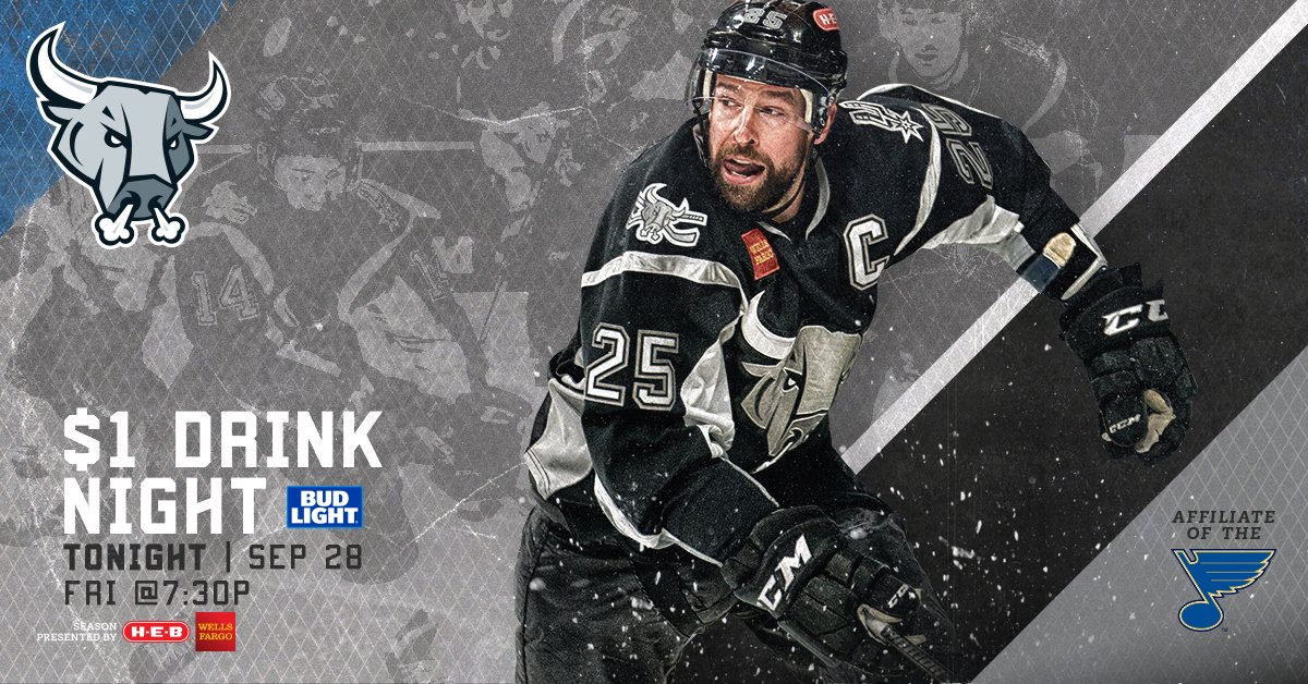 sarampage's tweet photo. It's Bud Light $1 Drink Night at tonight's Rampage preseason game vs. the Texas Stars! π»
ποΈ - https://t.co/6OJ2zHAWGy https://t.co/FgM6dPHObB