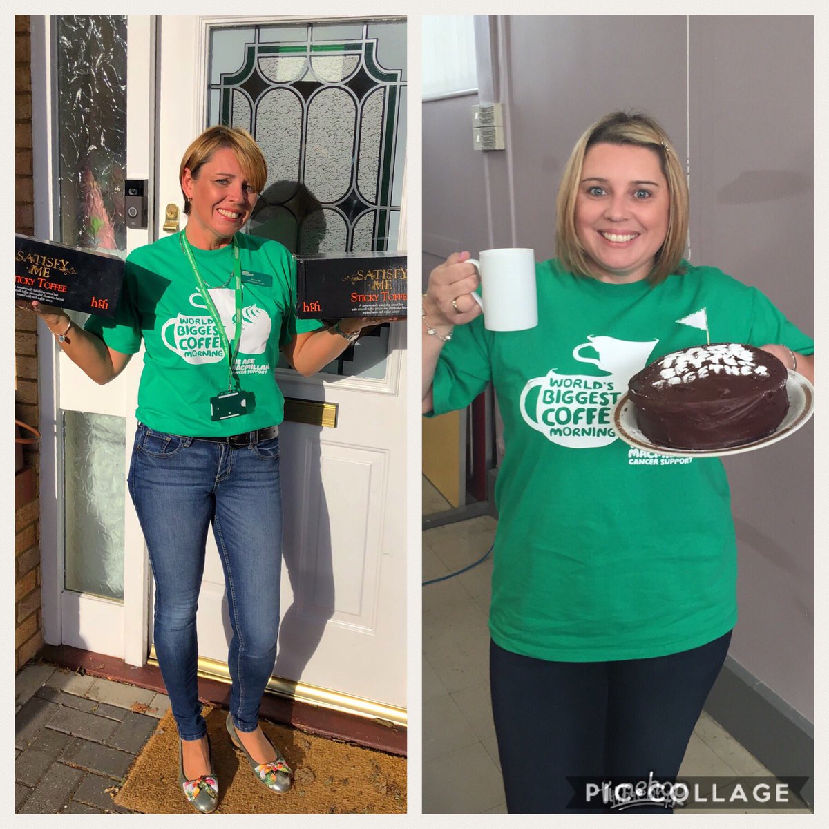DSlimmingworld's tweet photo. An amazing day today visiting  @macmillancoffee  mornings across Hertfordshire and I felt so much better in this years t shirt ! #weightloss #stilleatingcake #SlimmingWorld #coffeemorning #WBCM https://t.co/qNb7uD0UPS