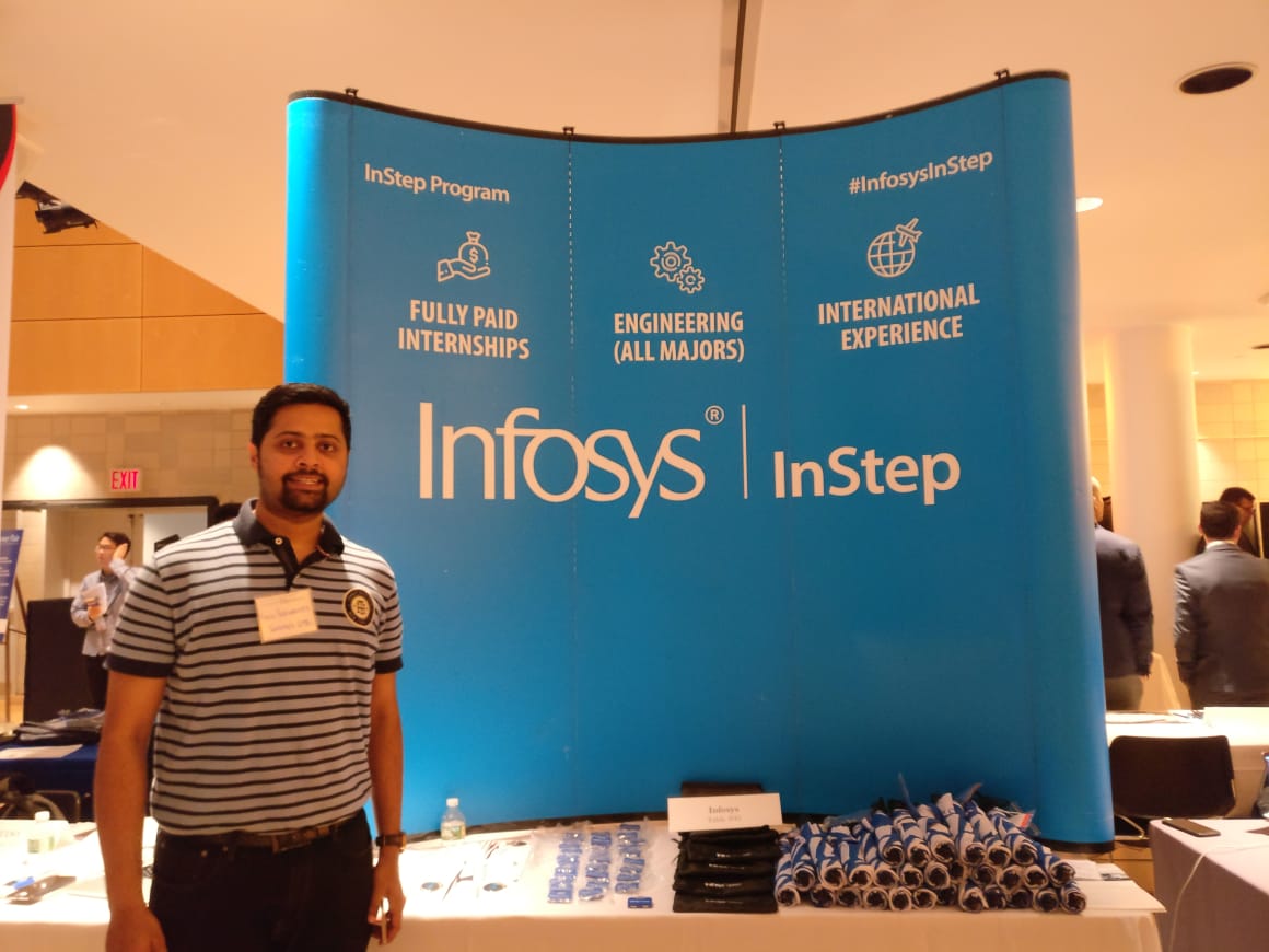 InfosysCareers's tweet image. The #InfosysInStep team is at the @Columbia internship career fair today. Stop by booth 41 and learn more about a paid, international #internship opportunity with Infosys. @ColumbiaCCE infy.com/2xB1ade