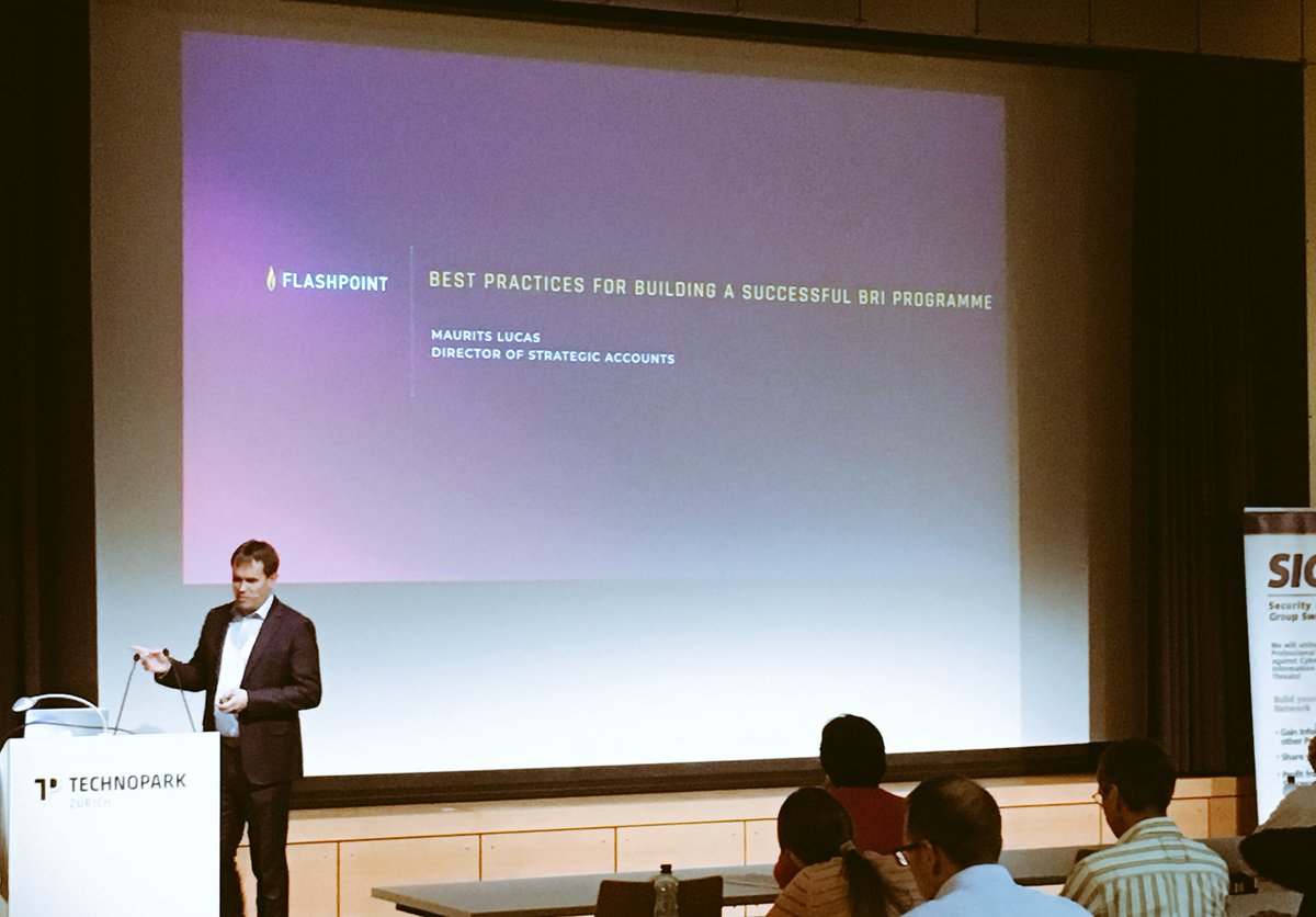 isc2ch2's tweet photo. Maurits Lucas, Director of Strategic Accounts @FlashpointIntel is in Zürich to explain „Best Practices for Building a Successful Business Risk Intelligence (BRI) Program“
#csc2018ch #cybersecurity #isc2emea https://t.co/uQFCc8ADgz