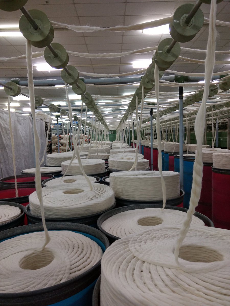 yayavaree's tweet photo. My recent visit to Raj Nagar Textile Mill in Ahmedabad, introduced me to journey of yarn from raw cotton to end product. It's really interesting and exciting to see processing of cotton and making of a thread. 
#textiletrail #textiles #yayavareeingujrat https://t.co/1vvns6Rhrk
