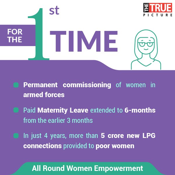 the_truepicture's tweet photo. The Modi government has taken pioneering initiatives to fulfil the vision of
women empowerment. Read here. #IndiaFirsts
Know more: https://t.co/mkgbIKlCoX https://t.co/dSMj9pjtsj