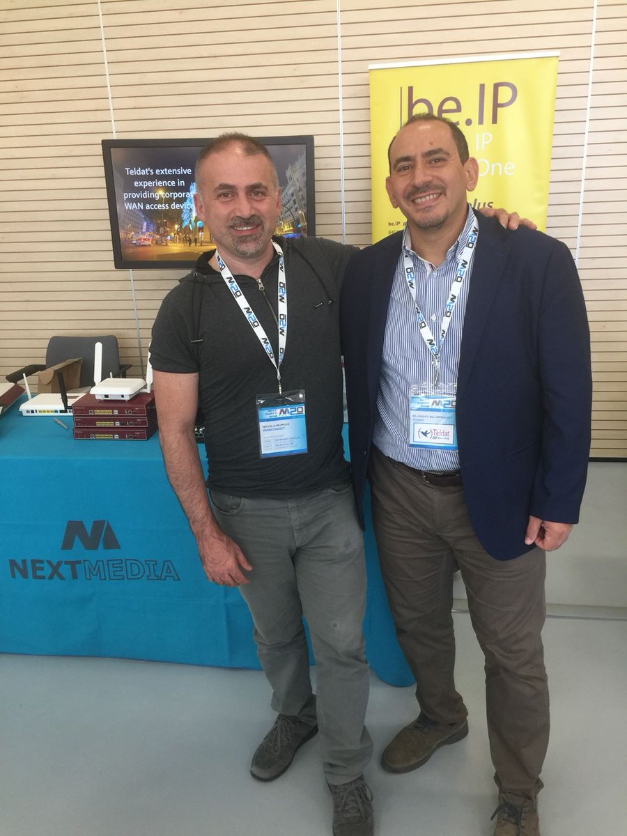 TeldatCorp's tweet photo. We´re spending a great time at #nextparty2018 event! Our Regional Manger (Elhamy Elhifnawy) with Nicola Burchi CEO  #Omniconect..Andiamooo! #nextmedia #nex2you #beip https://t.co/fsq8UAgxyO