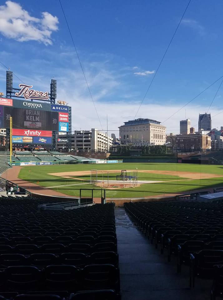 TheProfGroup's tweet photo. Comerica Park's Fantasy Batting Practice. It was a great time with absolutely fabulous weather. We couldn't have had a better day to enjoy the ballpark! #TPG #TheProfGroup #ComericaPark #Detroit #Tigers #swingbatter #swing #1984WorldSeries #Pitcher #americasfavoritepastime https://t.co/Tl5iZxtjjO