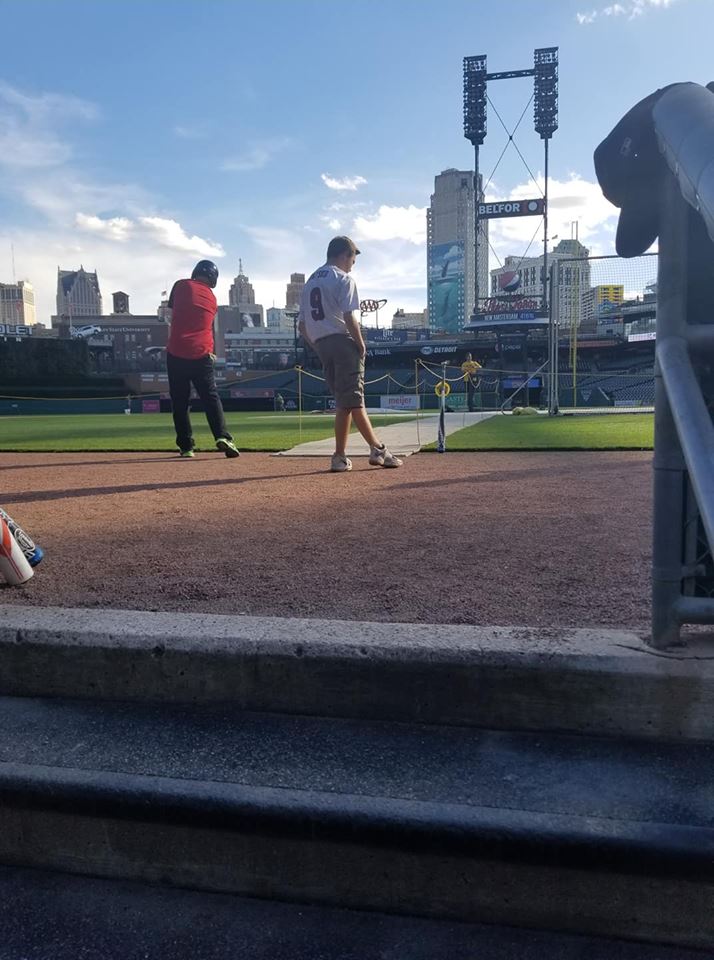 TheProfGroup's tweet photo. Comerica Park's Fantasy Batting Practice. It was a great time with absolutely fabulous weather. We couldn't have had a better day to enjoy the ballpark! #TPG #TheProfGroup #ComericaPark #Detroit #Tigers #swingbatter #swing #1984WorldSeries #Pitcher #americasfavoritepastime https://t.co/Tl5iZxtjjO