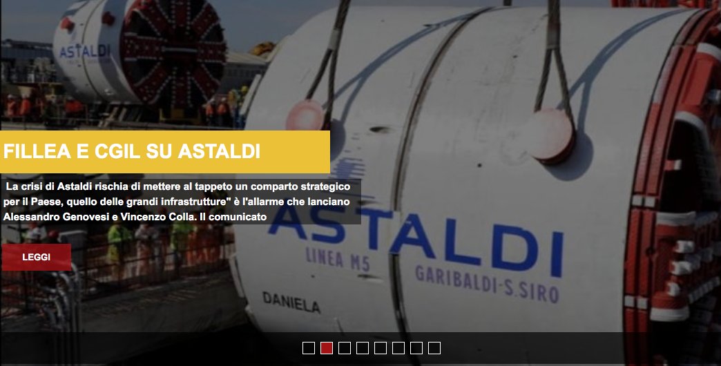 filleacgil's tweet image. Fillea e Cgil: la crisi di #Astaldi rischia di mettere al tappeto l'intero comparto delle grandi #infrastrutture. Subito un tavolo a #PalazzoChigi bit.ly/2NJN2YS