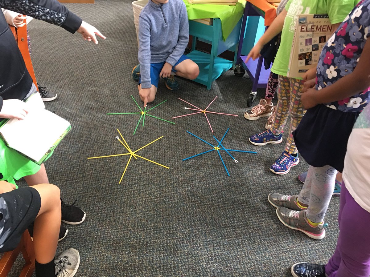 JenniferKinkoph's tweet photo. Testing doesn’t kill the imagination in these 4th graders!! Building Time Machines and Presents Fit for a King with Strawbees!! #LeightonPride #Strawbees https://t.co/zecfQ1A5vS