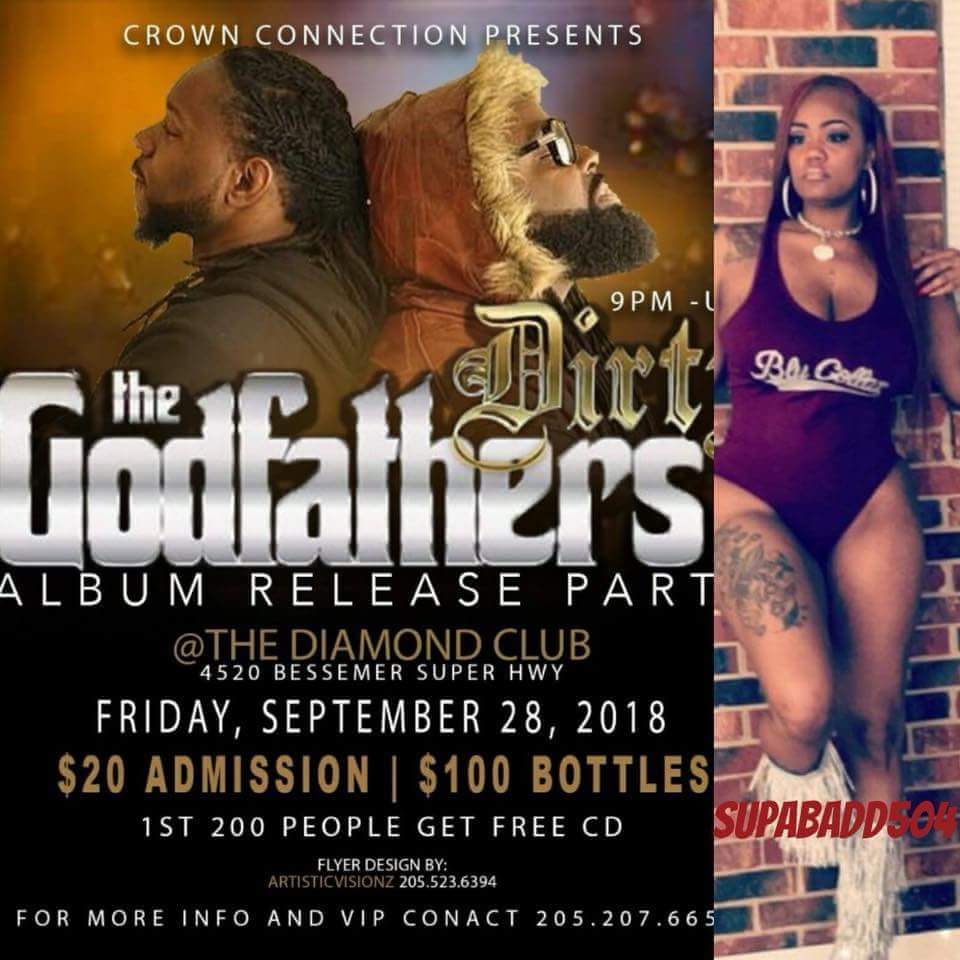 🗣WE Performing LIVE 🚨
To All our fans in Bessemer, Al we're coming to the Diamond club this Friday 9/28/18 Come out and support the movement. We're giving away the new GODFATHERS CD to the first 200 people!!! 4520 Bessemer super hwy🔥

BOOKING OR FEATURES DM:👉 @LQENTERTAINMENT