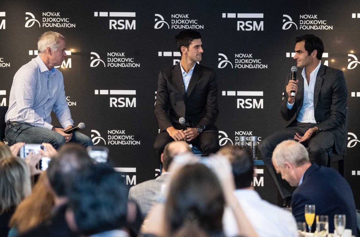 Novak Djokovic Foundation On Twitter Our Breakfast Of Champions With Djokernole Rogerfederer Patrickmcenroe And Rodlaver Kicked Off Our Lavercup Weekend In Style Due To The Generosity Of Rsmusllp And All Our Donors