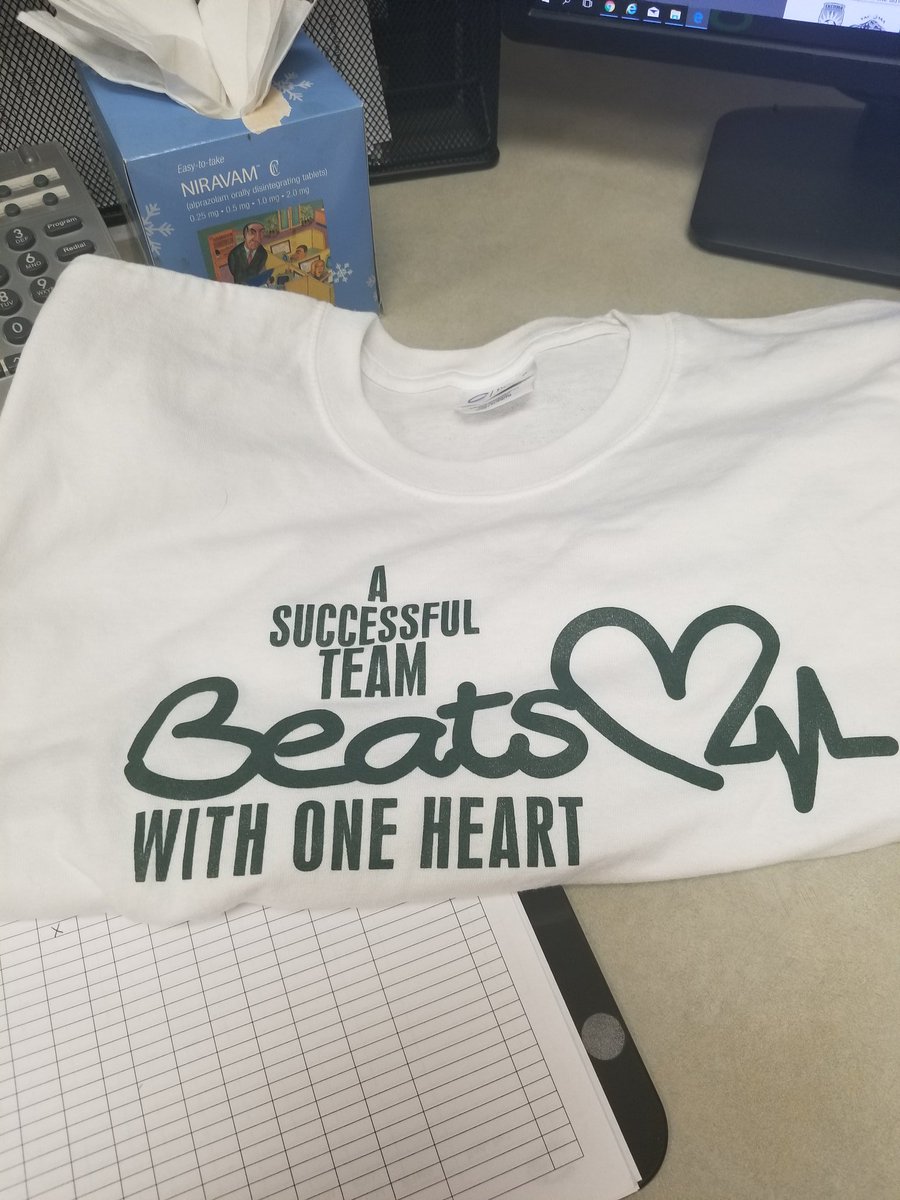 A successful team beats with one heart! Beautiful gift from the cheer team! #evergreenplainsmen